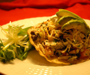 santa fe chicken tostada