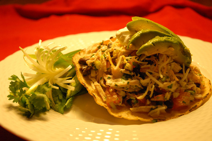 santa fe chicken tostada